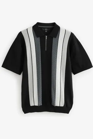Next Regular Fit Knitted 100% Cotton Stripe Polo ShirtM