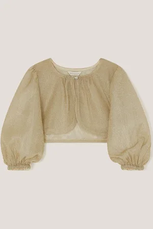 Monsoon Glitter Puff Sleeve Cardigan12 - 13 år (152 - 158cm)
