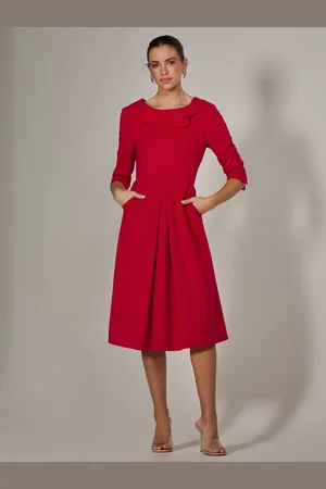 Jolie Moi Roll Collar Long Sleeve Midi Dress42