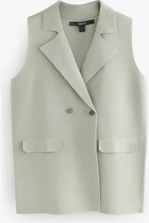 Next Smart Knitted Waistcoat Blazer with Faux PocketsXL Reg