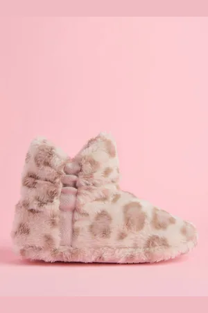 Lipsy London Cosy Faux Fur Ruched Bootie Nightwear Slippers