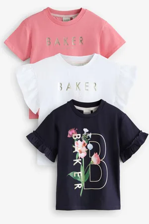 Ted Baker Frill Skulder 100% Bomuld T-shirt 3 Pakke104110cm