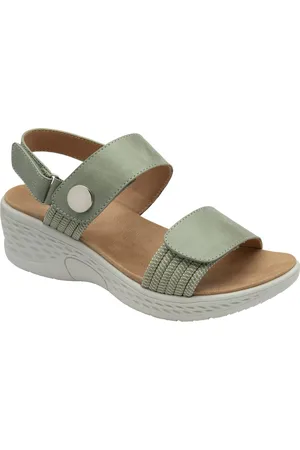 Dunlop Twin Strap Touch Fasten Wedge Sandalseu37