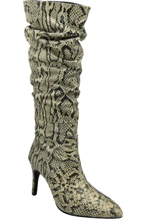 Ravel Leather Stiletto-Heel Knee-High Boots