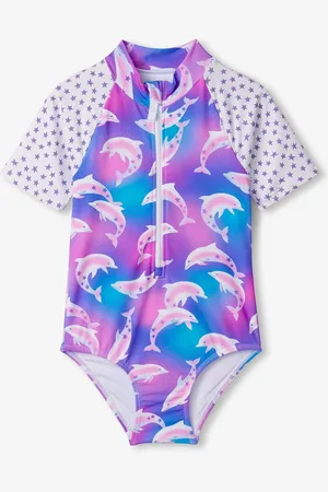 Hatley Purple Airbrush Dolphins Rash Vest 1 Piece104110cm