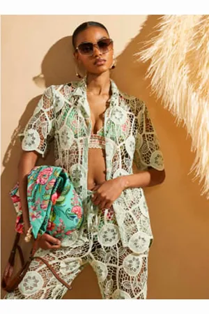 River Island Del Maar Lace Beach Shirtlarge