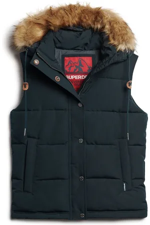 Superdry Everest Faux Fur Puffer 100% bomuldsbukse42