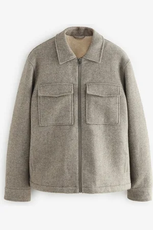 Next Wool Rich Teddystof foret ShacketXXL