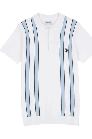 U.S. Polo Assn. U. S. Polo Assn. Regular Fit Mens Vertical Stripe Knit Polo ShirtXXL