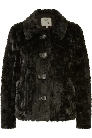 Yumi Luxe Textured Faux Fur Jacket With Pockets36