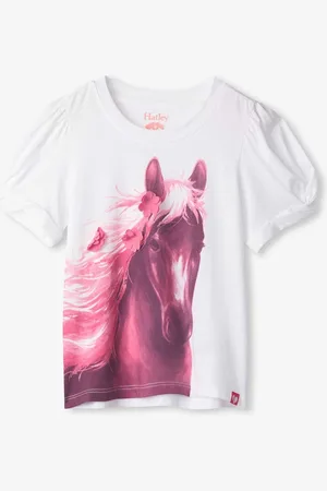Hatley Soft Horse Twisted Sleeve White T-Shirt98104cm
