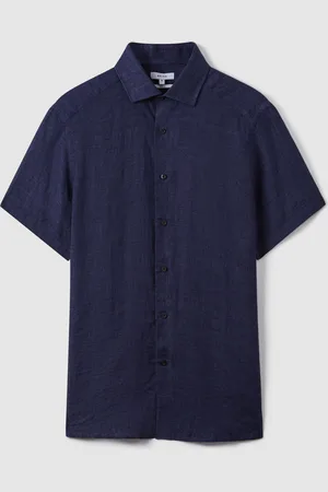 Reiss Holiday Slim Fit Hør Knapper SkjorteS