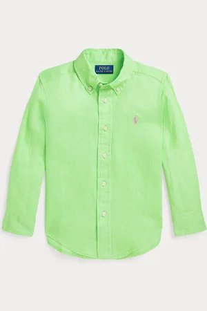 Ralph Lauren Drenge 100% Hør Skjorter128134cm