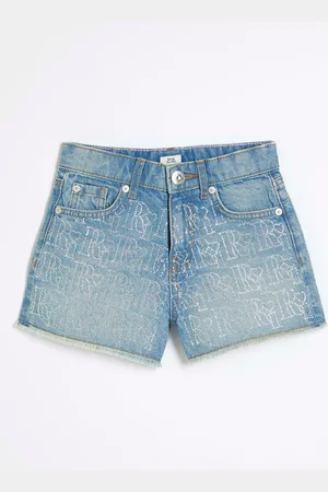 River Island Girls Diamonte Mom 100% Cotton Shorts146152cm