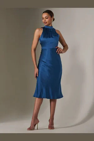 Jolie Moi Satin Halterneck Midi Kjole44