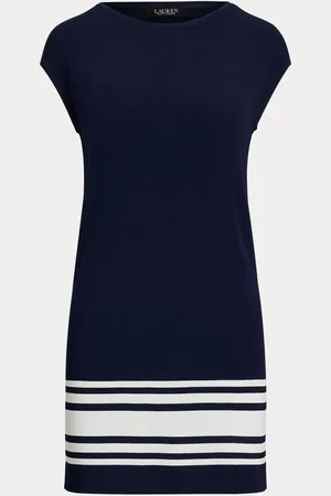 Ralph Lauren Hadell Nautical Cap Sleeve Knit Dresssmall