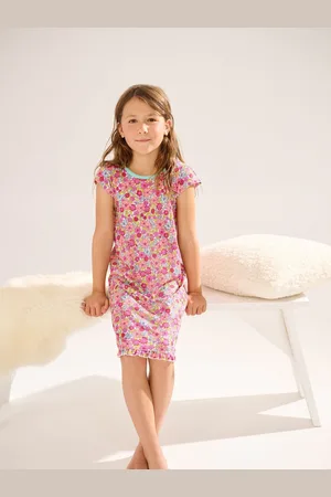 Hatley Pink Groovy Flowers Ruffle Hem Night Dress9298cm
