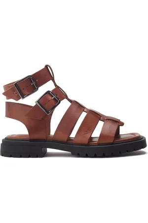 Moda In Pelle Sh Inland Cleated Leather Fisherman Black Sandalseu41