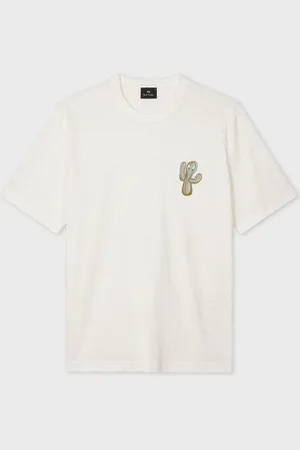 Paul Smith Regular Fit Graphic 100% Organic Cotton White T-Shirtxxlarge