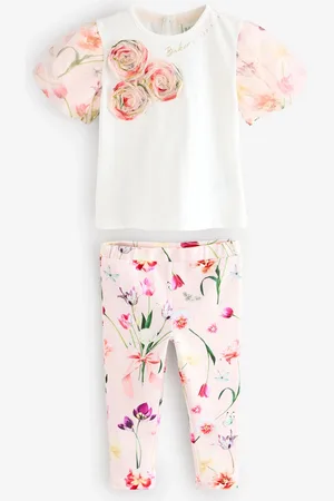 Ted Baker Pink Corsage Detail Top and Leggings Set110116cm