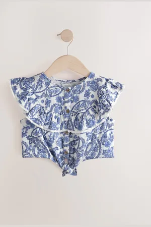 Next 100% Cotton Tie Front Blouse (3-16yrs)4 år (104cm)
