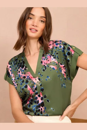 Love & Roses V-Neck Satin Front T-Shirt42
