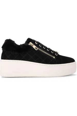 Carvela Connected Zip Faux Fur Borg Trainers