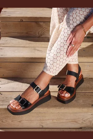Linzi Archive Flatform Sandals With Buckle Strapseu42
