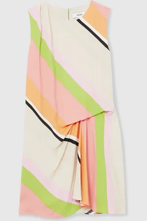 Reiss Ellia Stripe-Print Tuck Mini Dress34