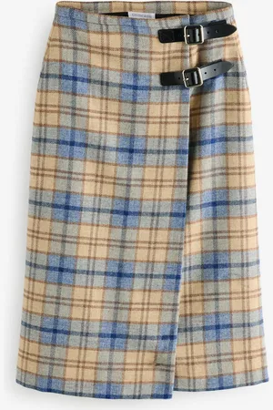 CELTIC & CO. Blue Midi Celt Kilt Skirt36