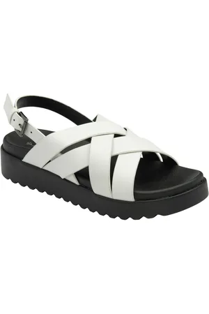 Dunlop Ladies Cross-Over Flatform Sandals