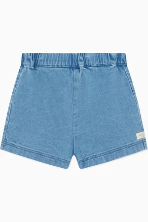 Mori Denim Blue Chambray Pull Up Shorts6874cm