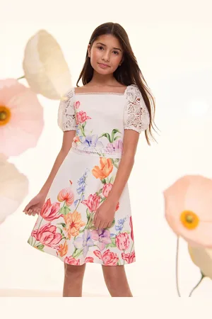 Lipsy London Lace Sleeve Occasion Kjole (5-16år)140146cm