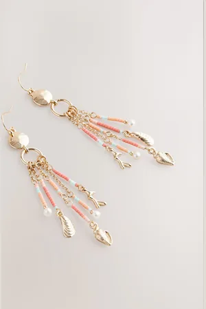 Next Beaded Fringe Drop Earringsen