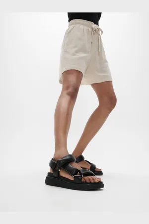 FitFlop Gen-FF Soft-Leather Back-Strap Black Sandals