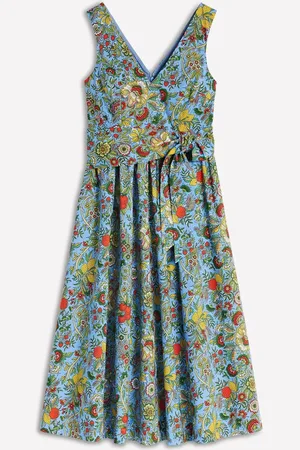 Boden Josefina Belted Flare 100% Cotton Dress42
