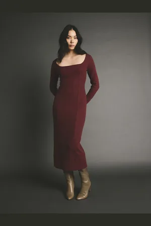 Next Cosy Soft Touch Midi Length Long Sleeve DressL