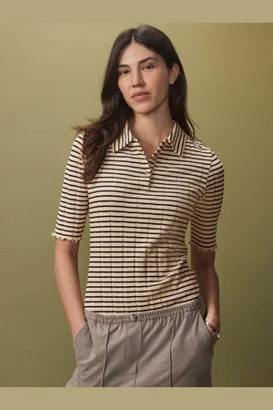 Next Ribbed Lettuce Hem Collared Polo Top52