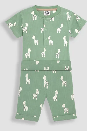 JoJo Maman Bébé 2-Piece Ribbed Bodysuit & Shorts Set8692cm