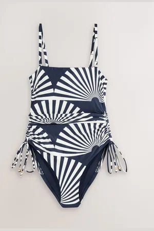 Next Bandeau Ruched Leg Tummy Control Shaping Swimsuit50