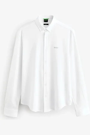 HUGO BOSS Motion Jersey Stretch Oxford 100% Cotton ShirtL