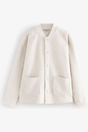 Next Borg Fleece Button Through Cardigan ShacketXL