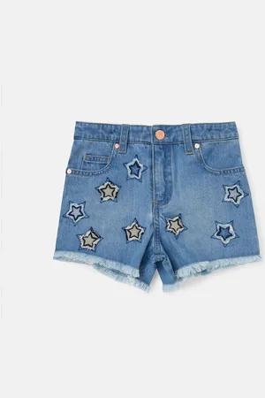 Angel & Rocket Nina Star Applique 100% Cotton Denim Shorts7 år (122cm)