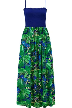Pour Moi Strapless Shirred Bodice Woven Maxi Beach Dress38
