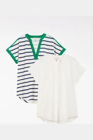 Love & Roses Jersey T-shirt med hakudskæring 2 Pakke40