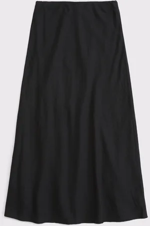 Abercrombie & Fitch Linen Blend Bias Cut Maxi Skirtxlarge