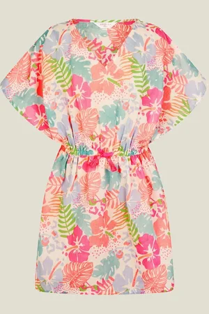 Accessorize Girls Tropical Print 100% Cotton Kaftan146152cm