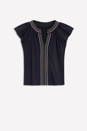 Boden Pom Yoke 100% Cotton Blouses38