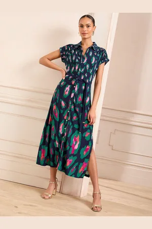 Love & Roses Printed Jersey Midi Shirt Dress40