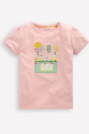 Boden Puff Sleeve Applique 100% Cotton T-Shirt98104cm